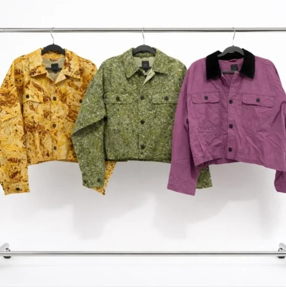 Wild Fable Multicolor Jean Jackets - Yellow, Green, Purple - Picture 1 of 4